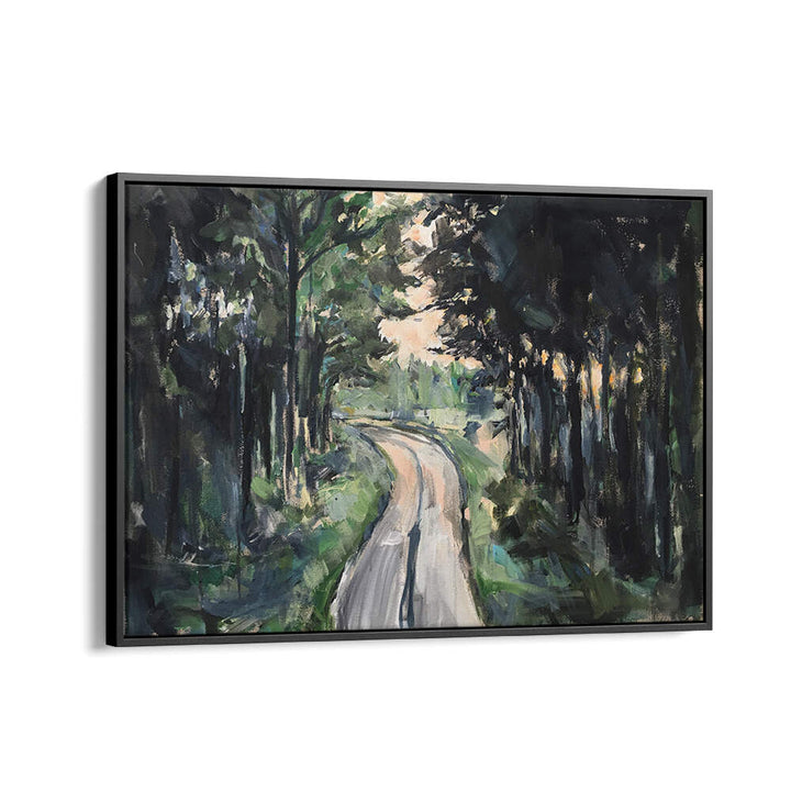 Serene forest pathway depicted in vibrant colors, perfect for nature lovers—explore our FOREST PATHWAY, LANDSCAPE PAINTINGS.