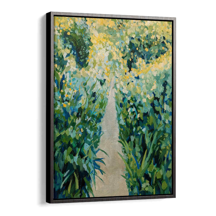 GARDEN PATH , FLORAL FLOWER PAINTINGS