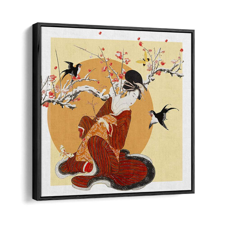 GEISHA PLUM BLOSSOMS SWALLOWS