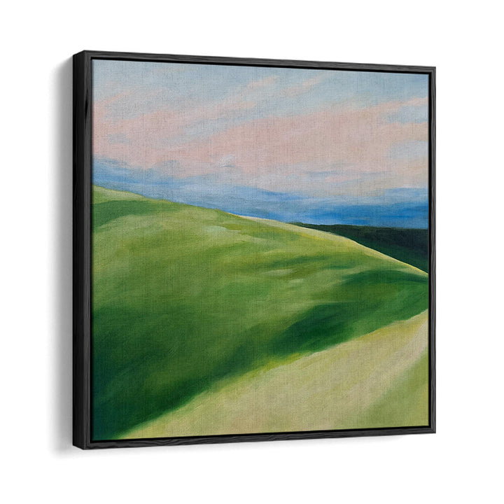 GREEN HILLS AND PATH , LANDSCAPE PAINTINGS