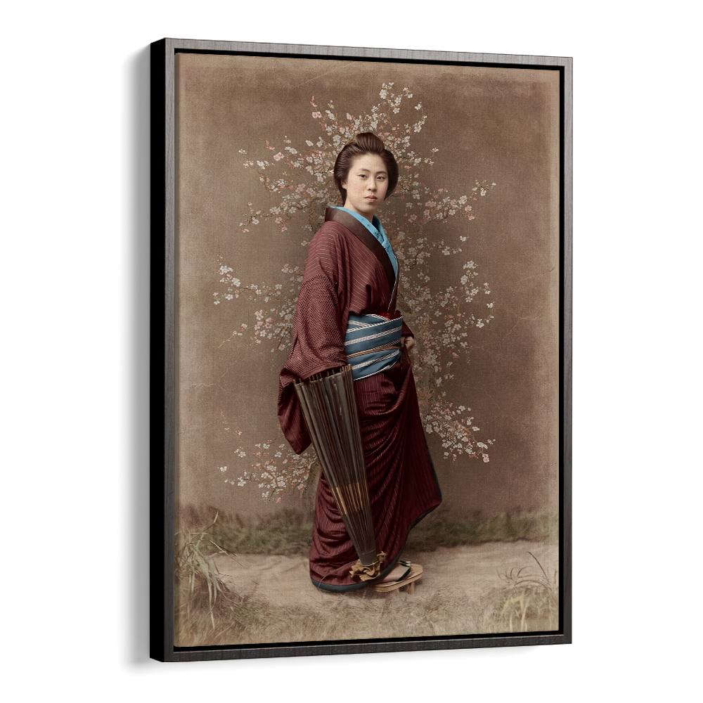KIMONO WOMAN CHERRY BLOSSOMS