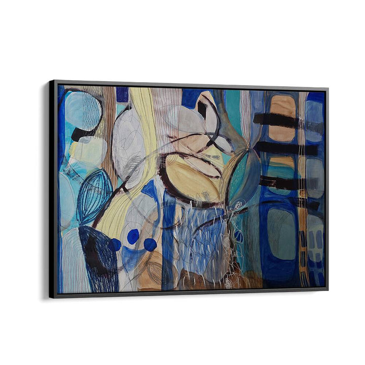 Vibrant LITTLE FISH, BIG FISH IV, ABSTRACT PAINTINGS showcasing bold colors and textures, perfect for any room's centerpiece.