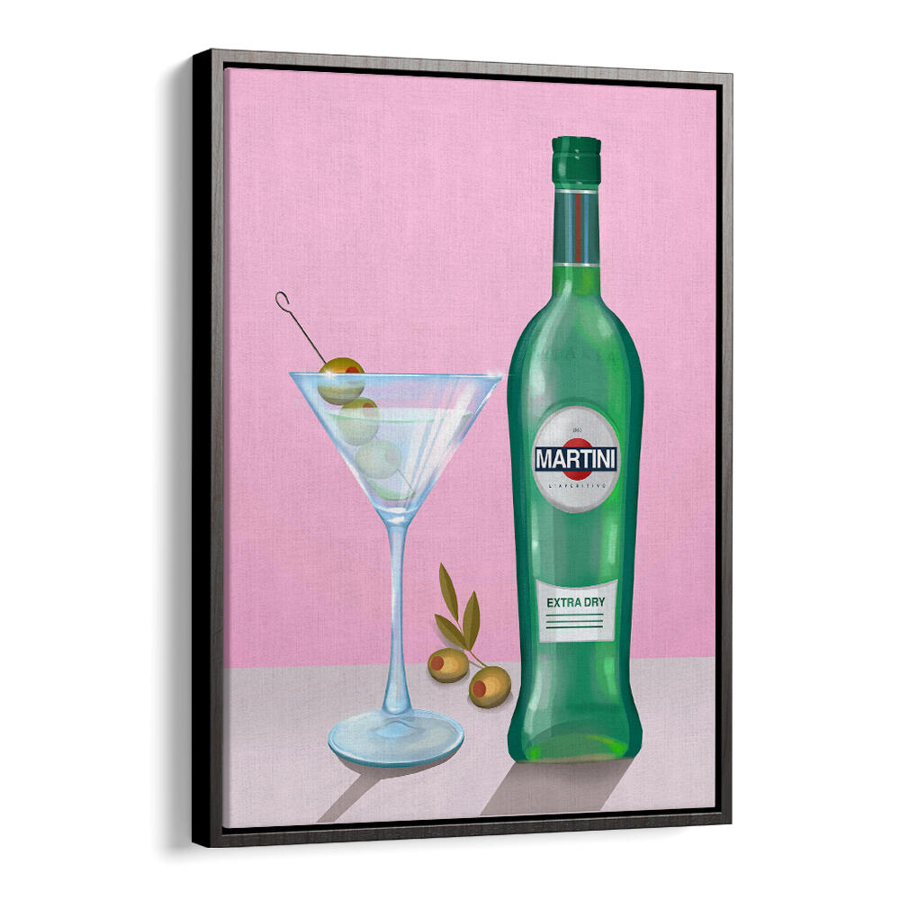 MARTINI COCKTAIL , BAR artwork by Blackfloater featuring a Martini bottle and a martini glass.