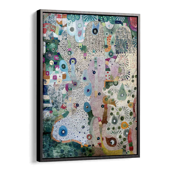 MIRRORS AND SPACE , ABSTRACT PAINTINGS by Black Floater — framed abstract with luminous tones, layered texture and quiet geometric forms