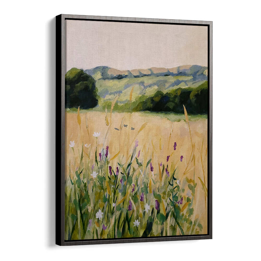 OAKS AND TALL GRASS , LANDSCAPE PAINTINGS
