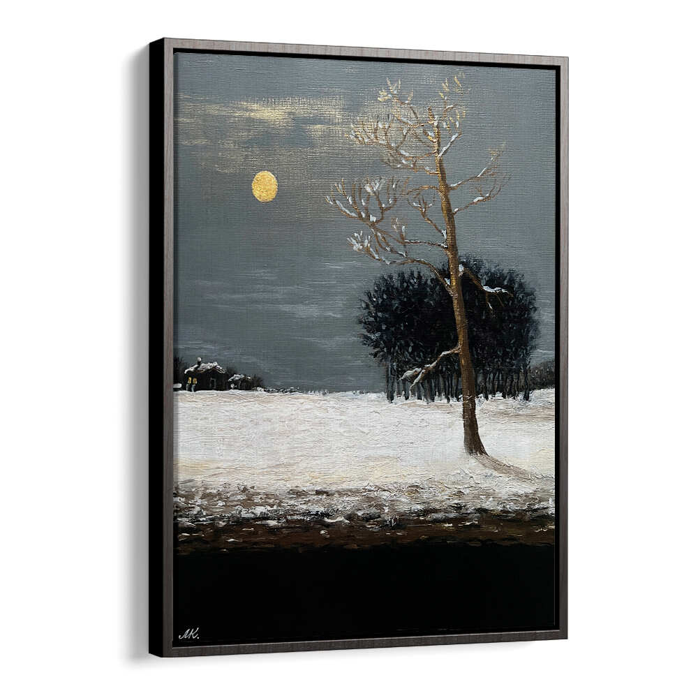 ON THE OUTSKIRTS OF A SNOWY EVENING FOREST