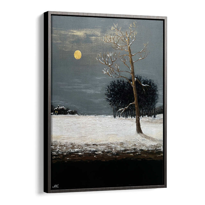 ON THE OUTSKIRTS OF A SNOWY EVENING FOREST