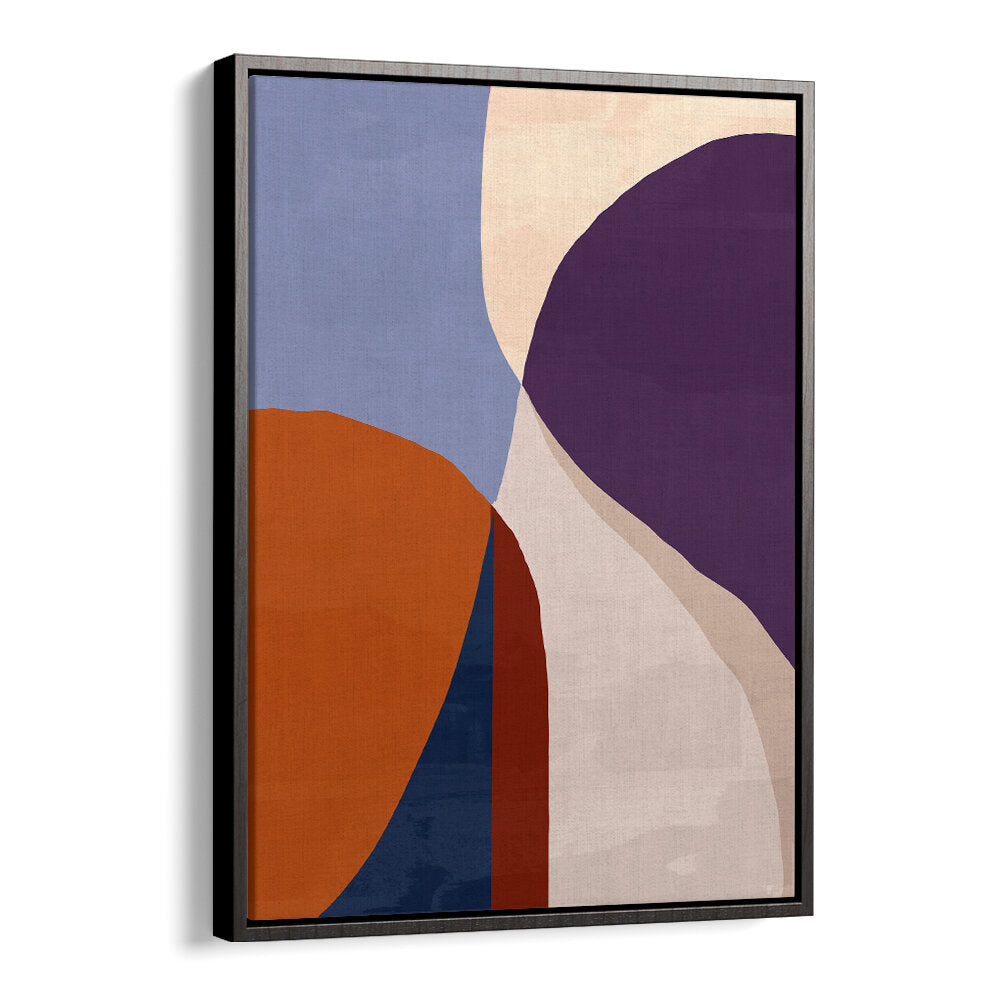 ORGANIC FORMS IN EARTHY AND BLUE TONES , ABSTRACT PAINTINGS