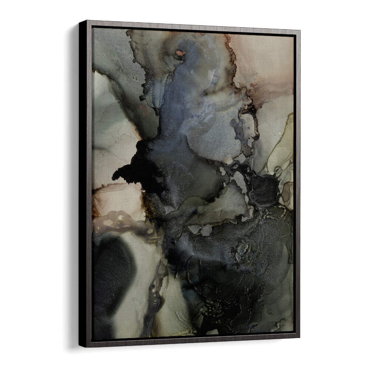 ORGANIC SHAPES WITH BLACK AND GRAY TONES , ABSTRACT PAINTINGS