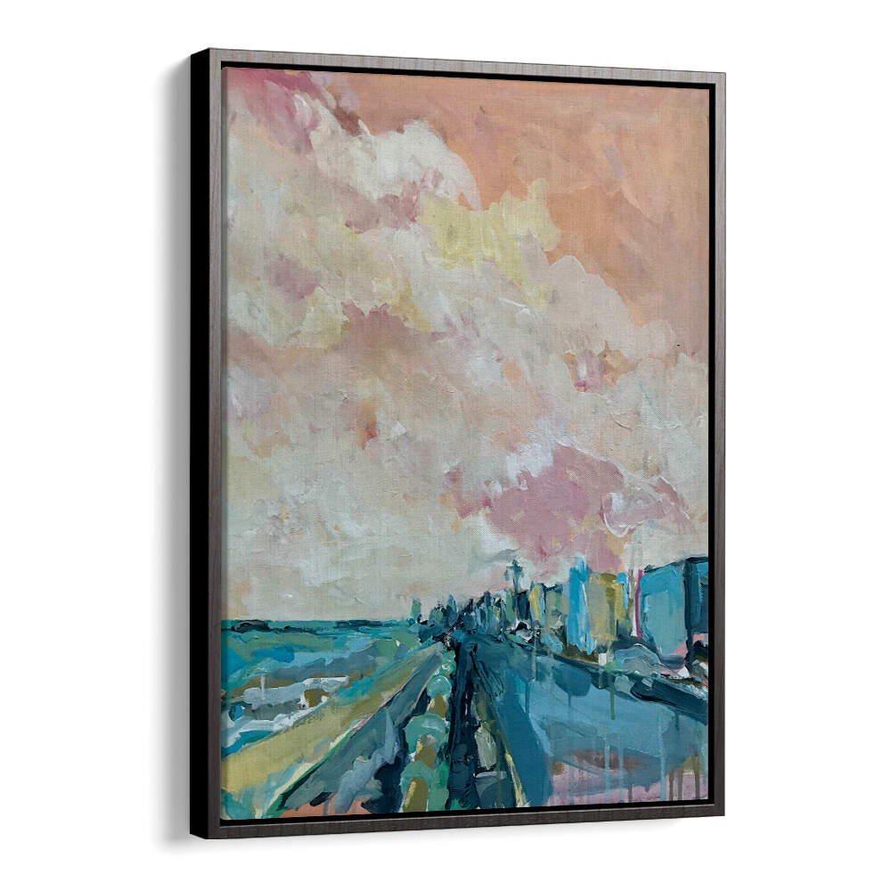Pastel Skyline Drift landscape paintings evoke serenity with abstract hues, perfect for elevating your living space.