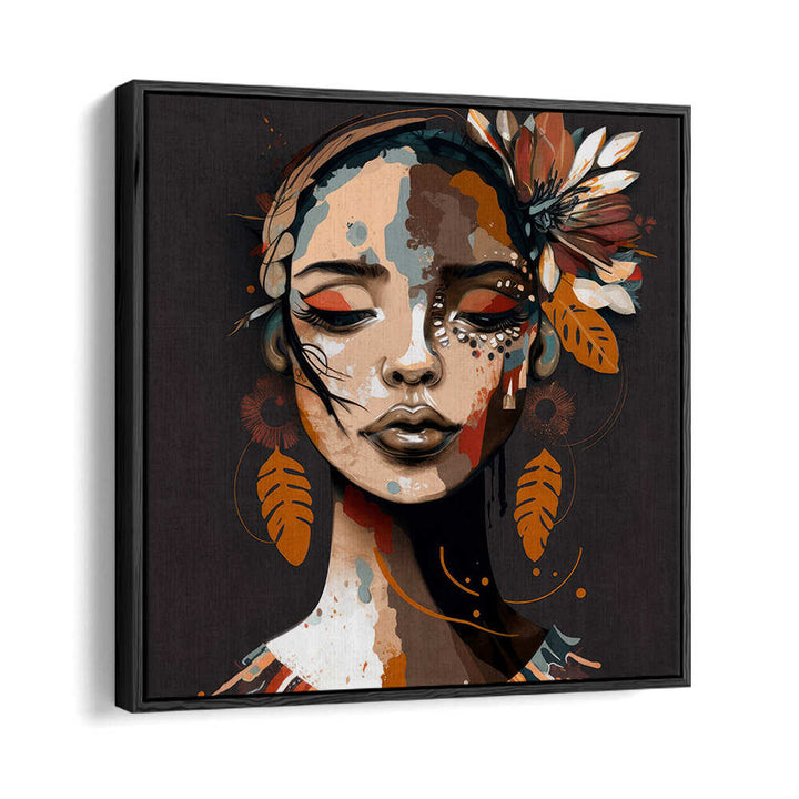 PORTRAIT OF A WOMAN WITH CLOSED EYES , PORTRAITS & FIGURATIVE ILLUSTRATIONS