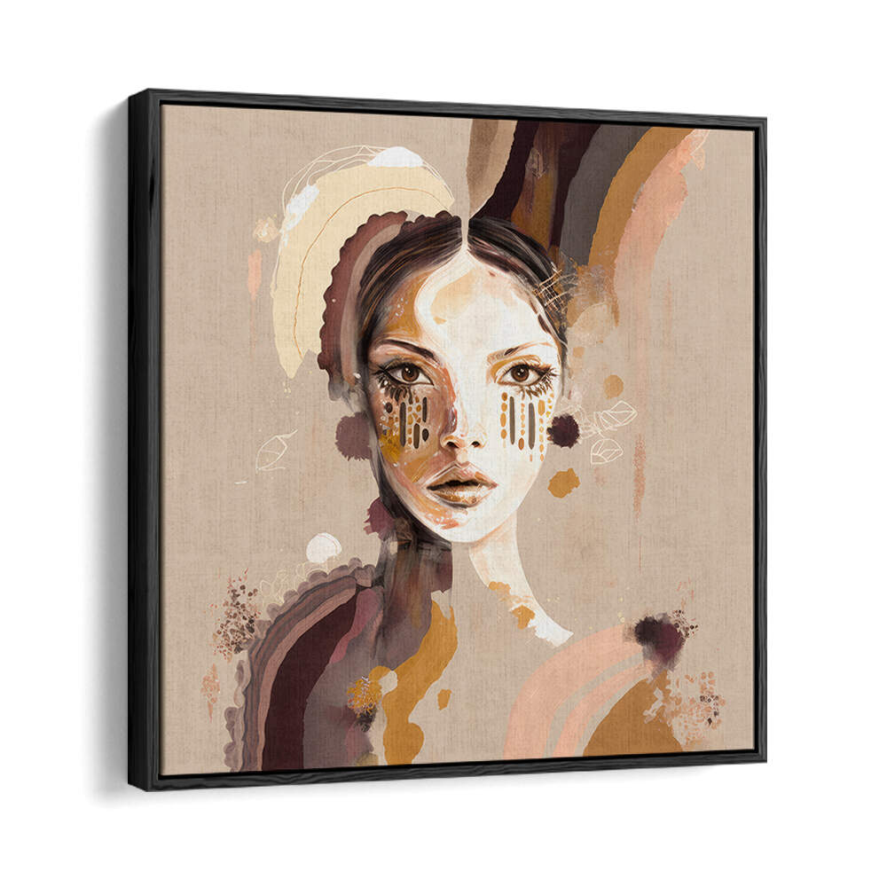 PORTRAIT OF A WOMAN WITH A SERENE EXPRESSION , PORTRAITS & FIGURATIVE ILLUSTRATIONS