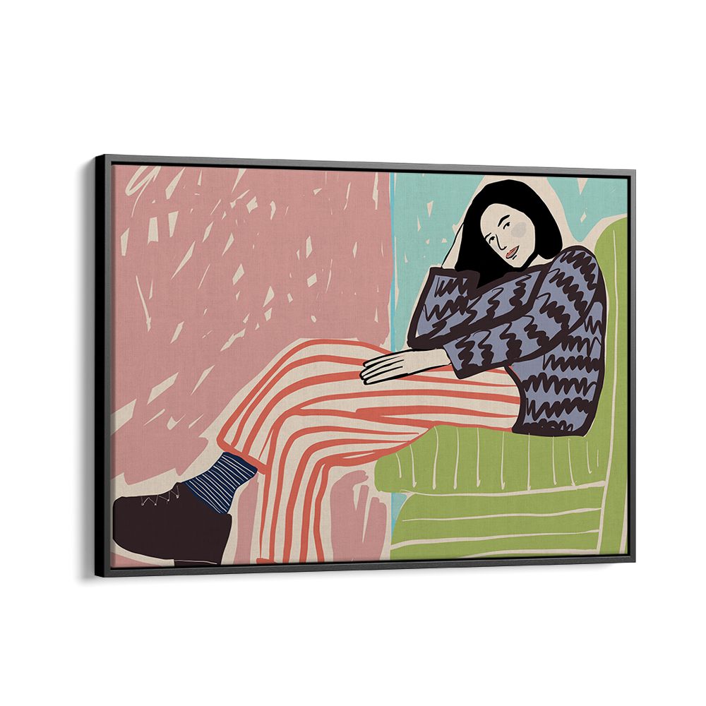 RELAXED WOMAN SITTING