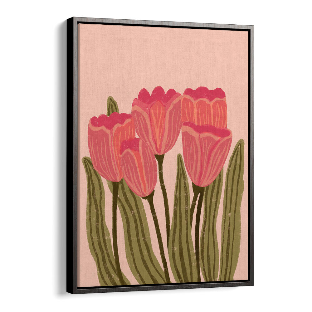 RED TULIPS , FLORAL FLOWER PAINTINGS