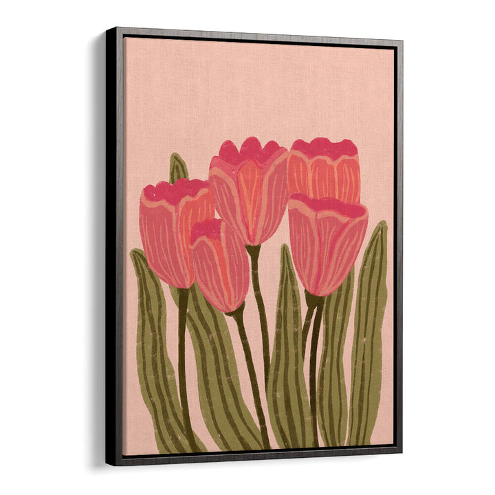 RED TULIPS , FLORAL FLOWER PAINTINGS