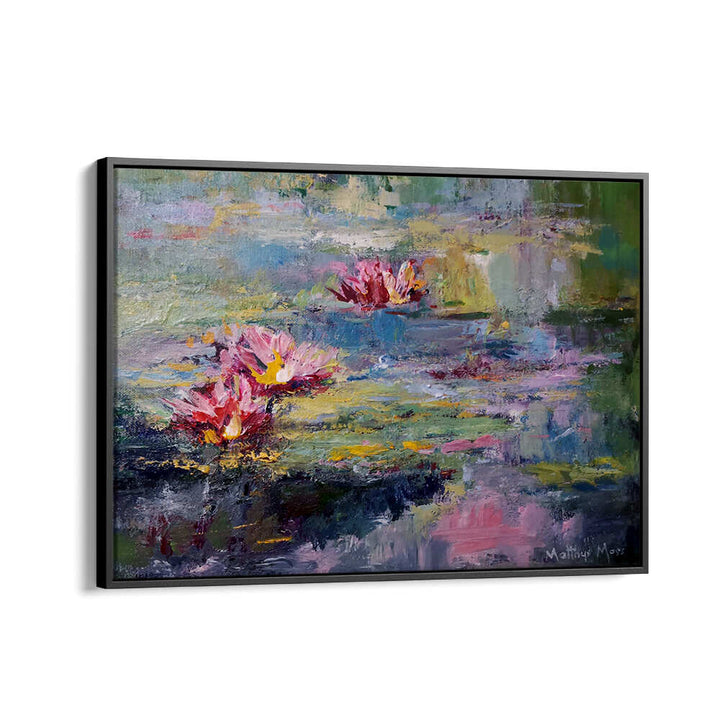 SACRED POND , FLORAL FLOWER PAINTINGS