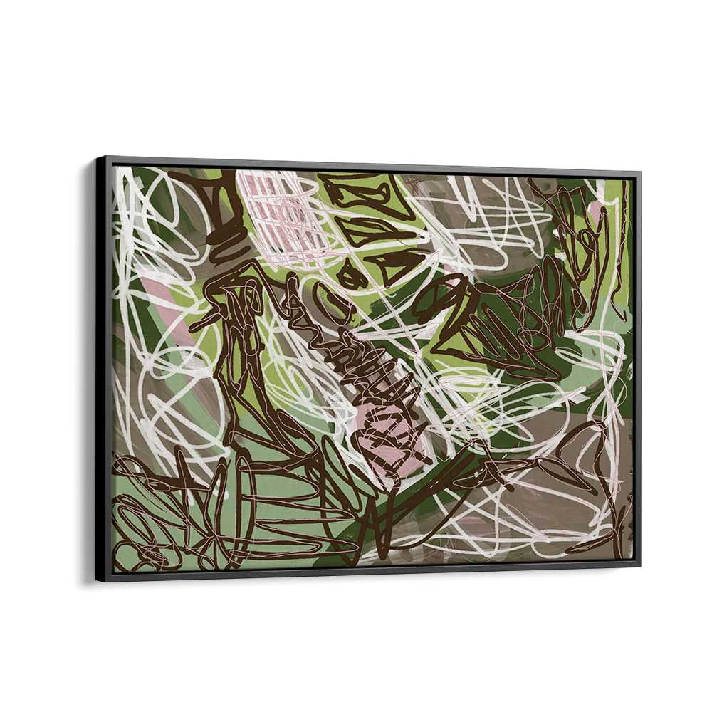 SCRIBBLED GREEN ABSTRACT