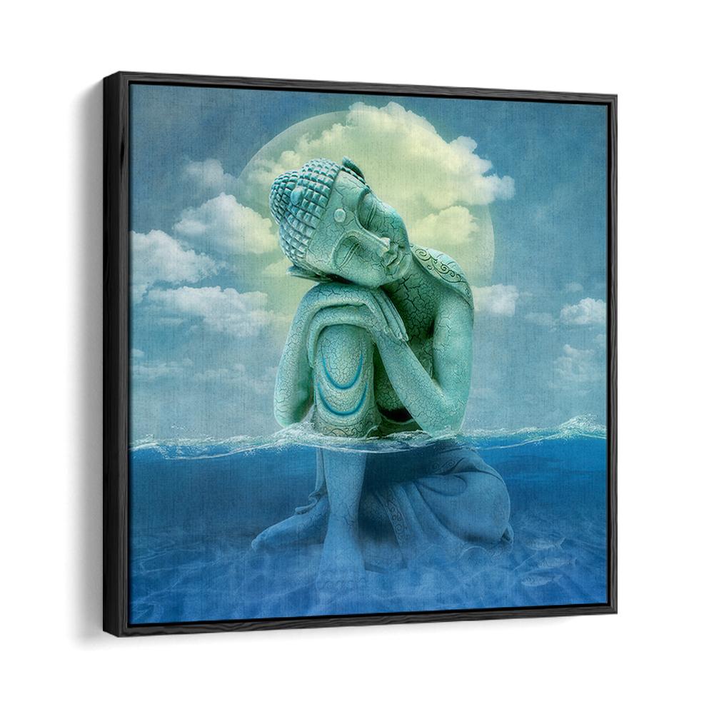 SERENE BUDDHA MOONLIT WATER