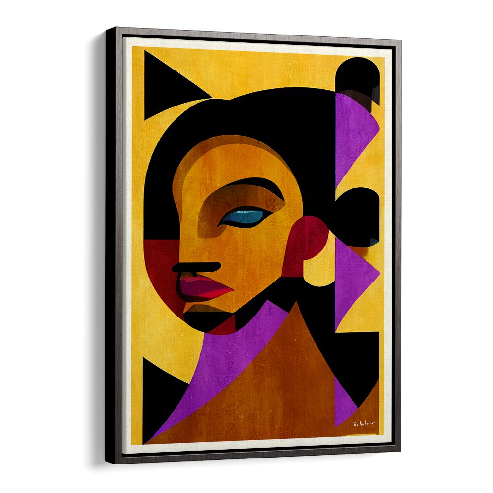 Stylish abstract portrait inspired by THE GIRL FROM IPANEMA, PORTRAITS collection, showcasing vibrant artistic expression.