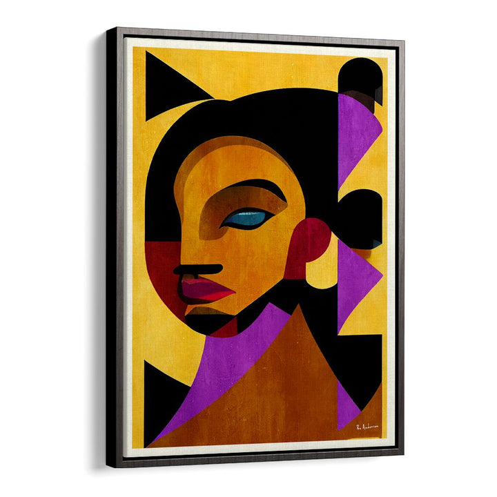 Stylish abstract portrait inspired by THE GIRL FROM IPANEMA, PORTRAITS collection, showcasing vibrant artistic expression.