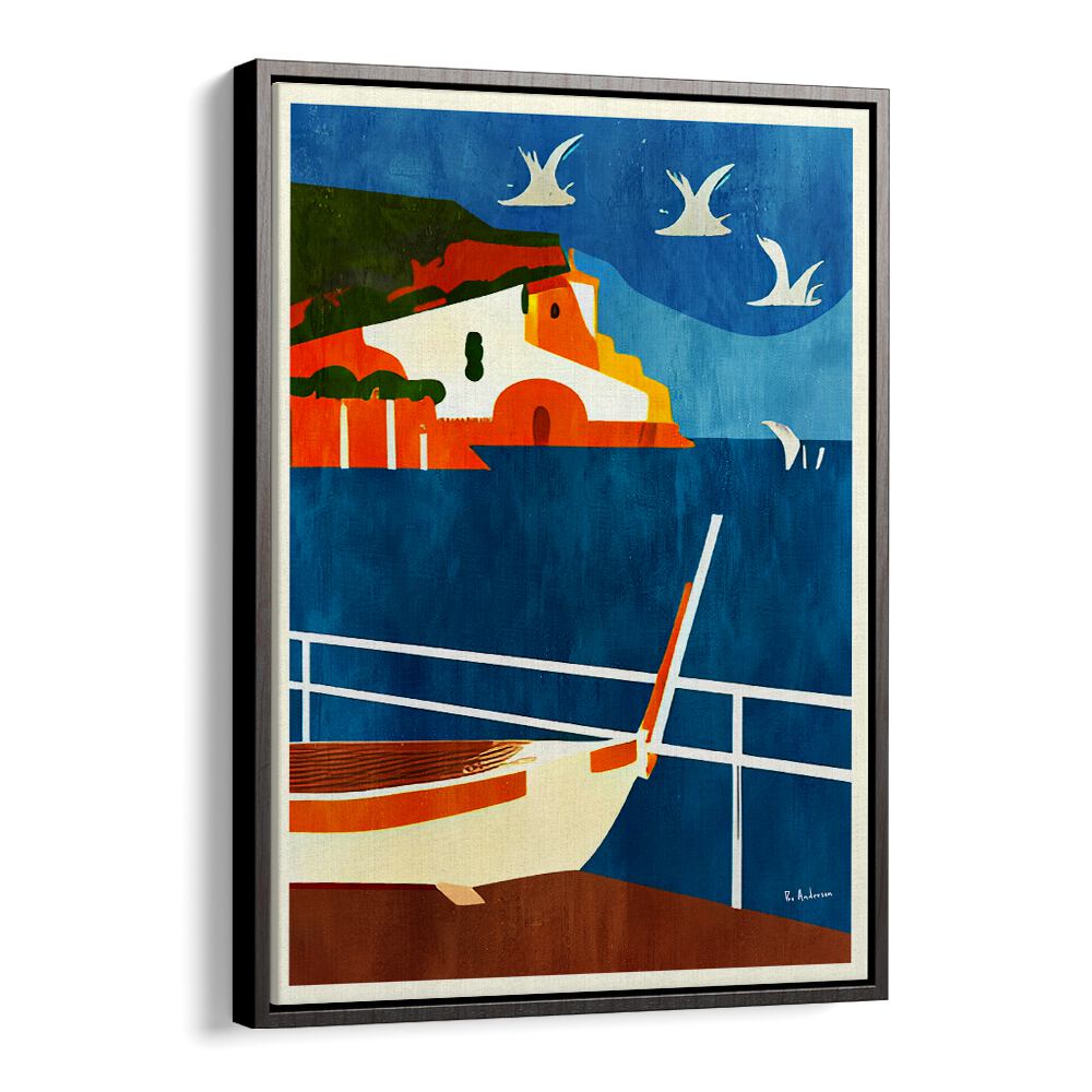 Vibrant LA CORSE, BEACH PAINTINGS showcase Corsica's stunning coastline, perfect for enhancing any living space.