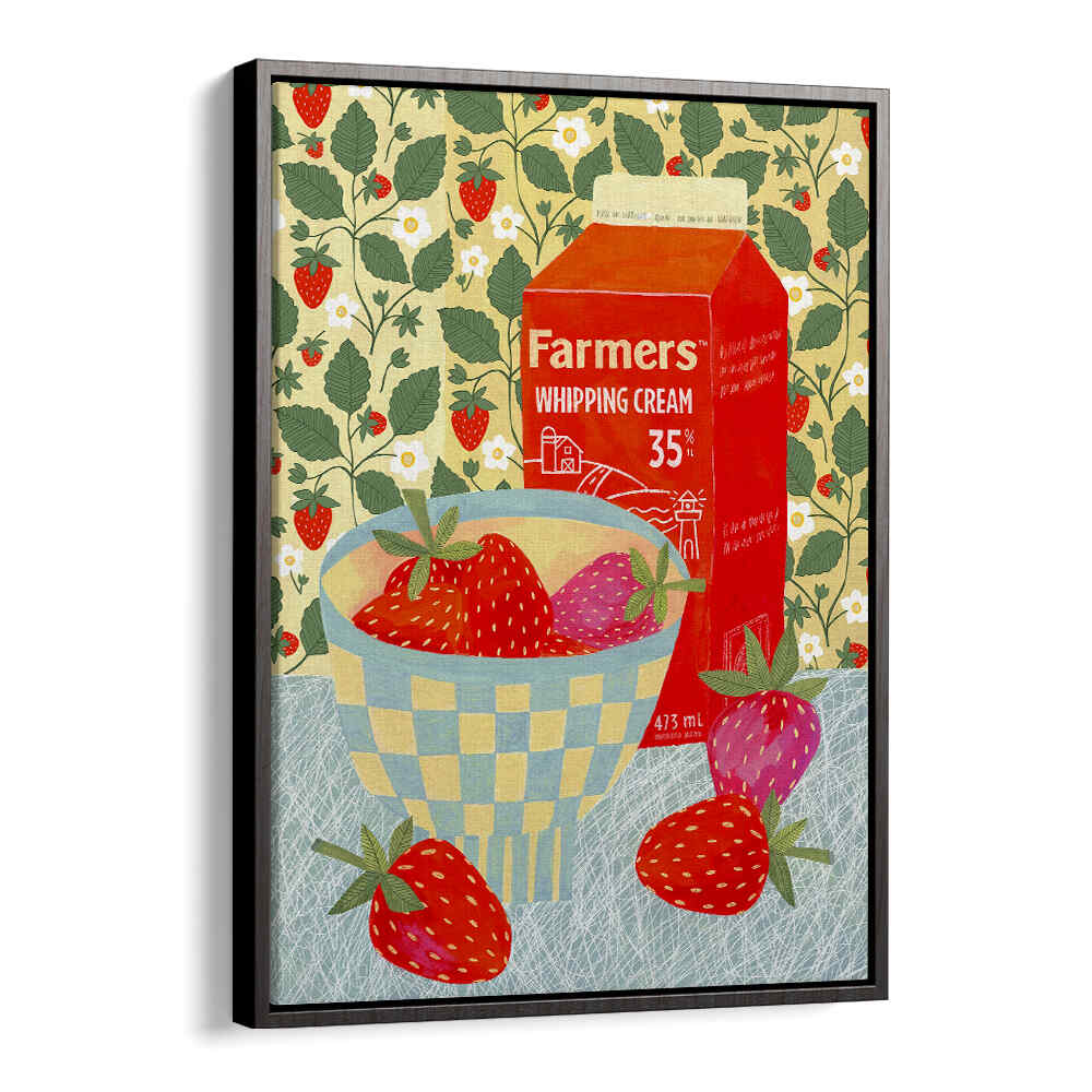 STRAWBERRIES IN A CHECKERED BOWL