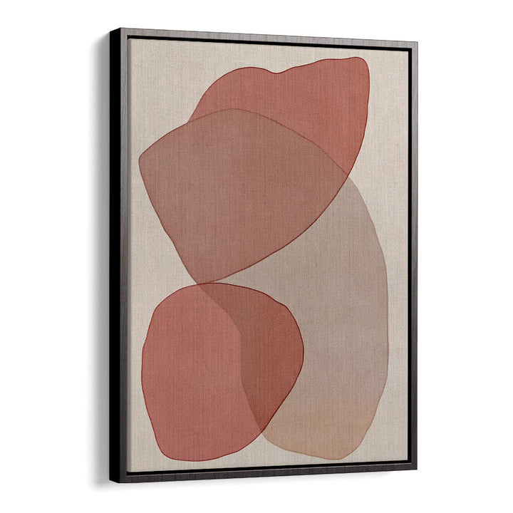 TRANSLUCENT SHAPES IN SOFT PINKS AND REDS , BOHO ART PAINTINGS