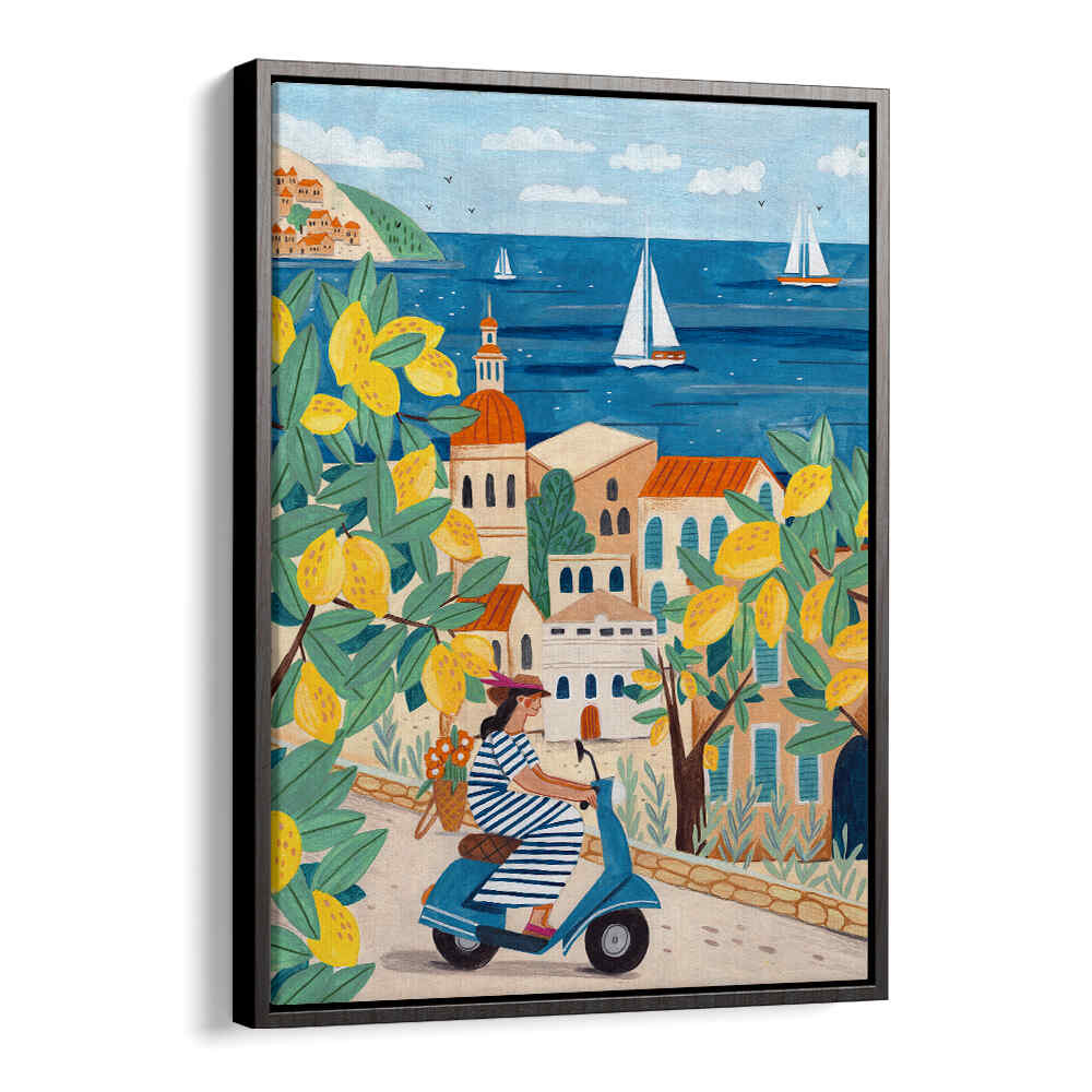 WOMAN ON THE AMALFI COAST , TRAVEL POSTERS