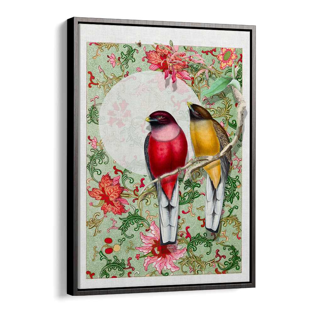 VIBRANT BIRDS FLORAL PATTERN