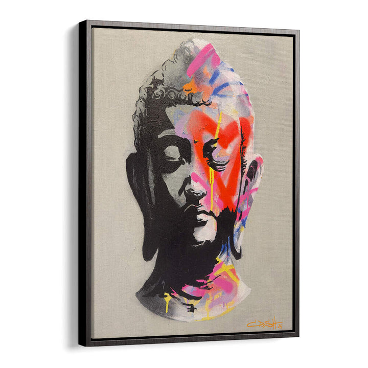 VIBRANT BUDDHA BUST , POP ART PAINTINGS