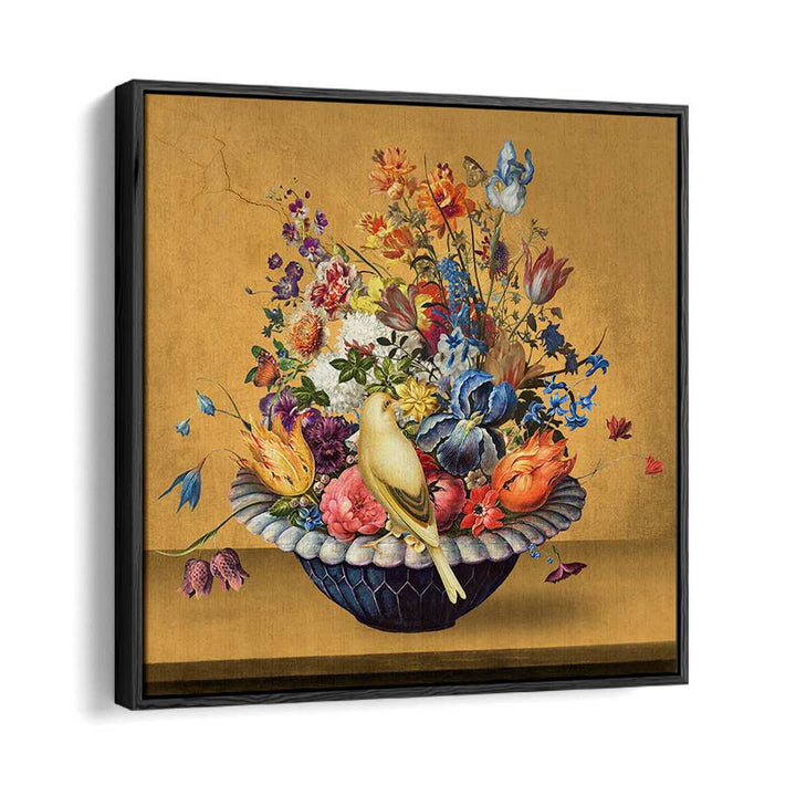 VIBRANT FLOWERS WITH BIRD