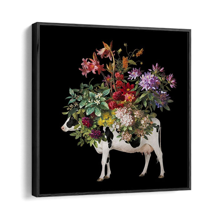 VIBRANT FLORAL COW