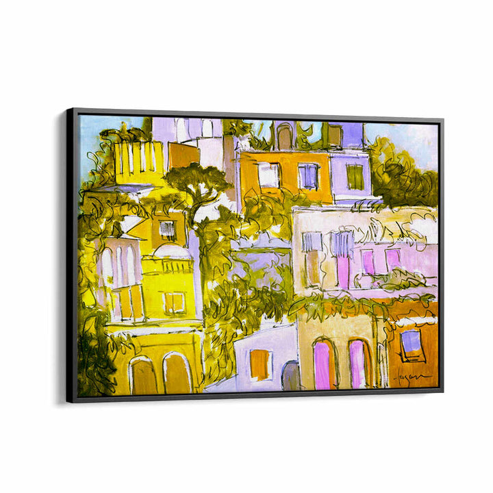 VIBRANT ROOFTOPS , LANDSCAPE PAINTINGS