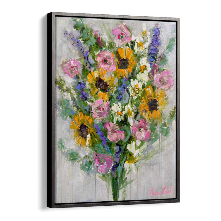 Vibrant Sunflowers Bouquet, floral flower paintings with bold colors celebrate nature's beauty in stunning wall decor.