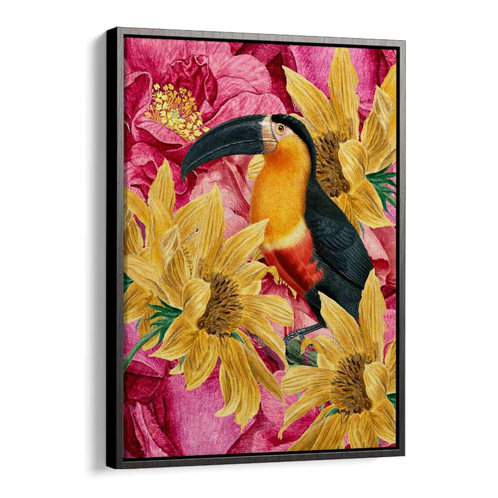 VIBRANT TOUCAN AND FLOWERS