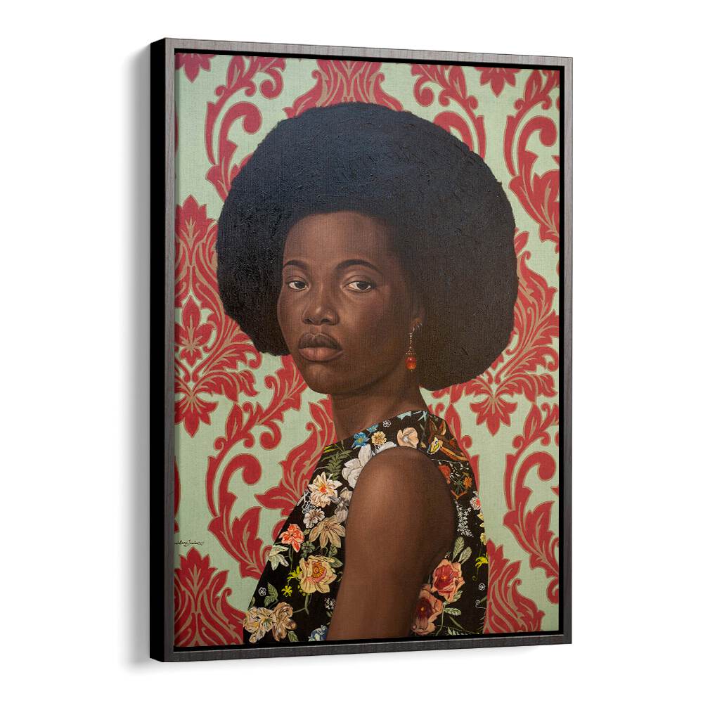 Elegant portrait showcasing VINTAGE ROYAL, AFRICAN ART PAINTINGS, perfect for enhancing your living space with culture.