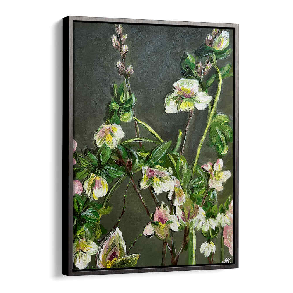 WHITE AND PINK FLORAL PAINTING
