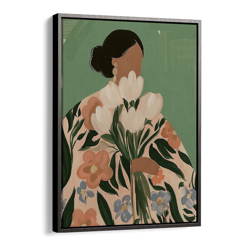 WOMAN WITH TULIPS