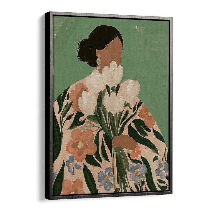 WOMAN WITH TULIPS