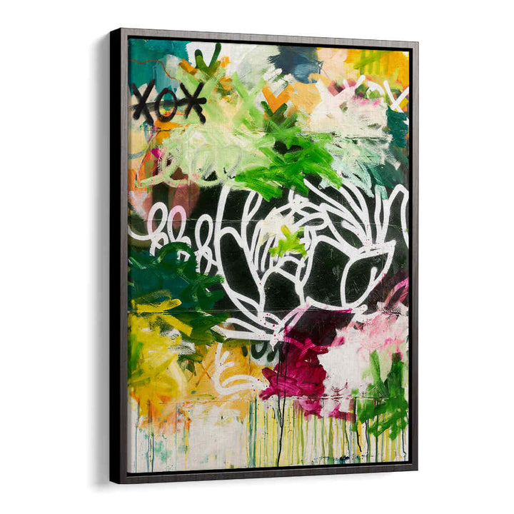 XO GREEN FLOWER , ABSTRACT PAINTINGS