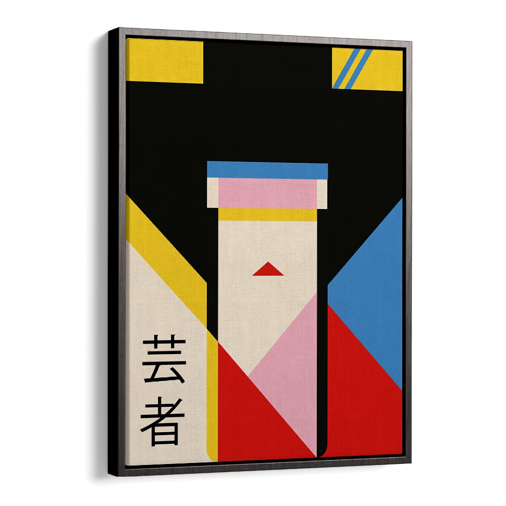 Colorful modern art piece depicting a JAPANESE LADY, part of our JAPANESE PAINTINGS collection showcasing cultural elegance.