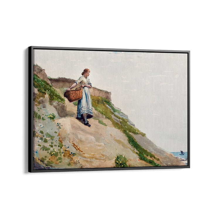 GIRL CARRYING A BASKET (1882) , VINTAGE PAINTINGS