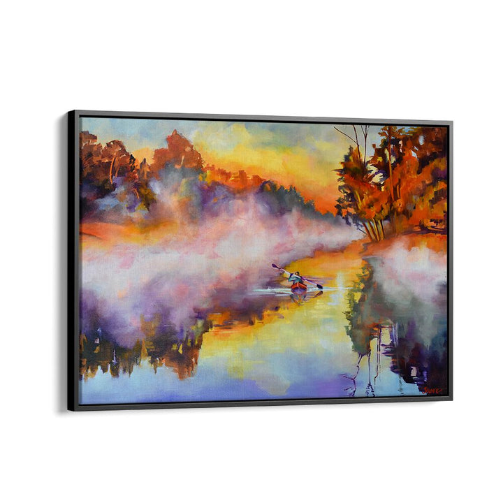 KAYAK IN THE MIST , LANDSCAPE PAINTINGS