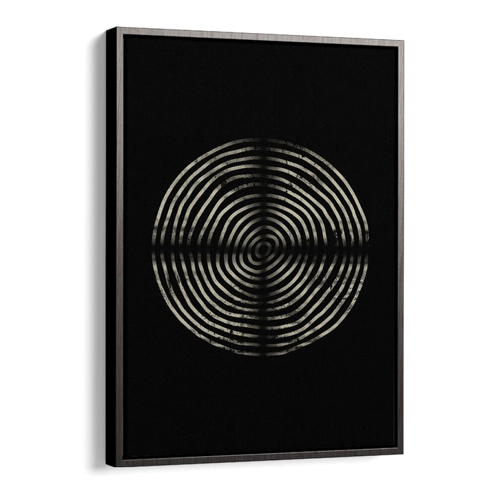 Bold black and white circular design from the NIGHTSHIFT ABSTRACTION, GEOMETRIC ART PRINTS collection. Perfect for modern decor.