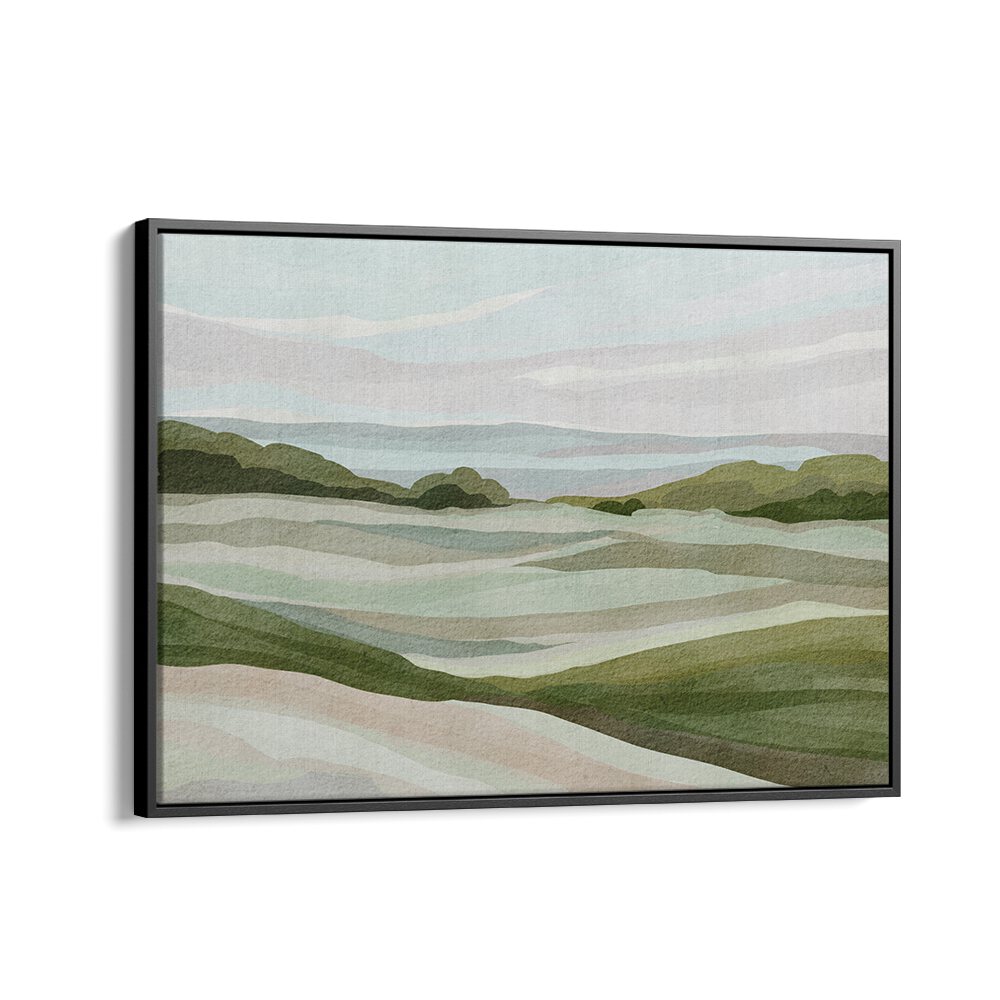 GREEN HILL VIEW II , LANDSCAPE PAINTINGS