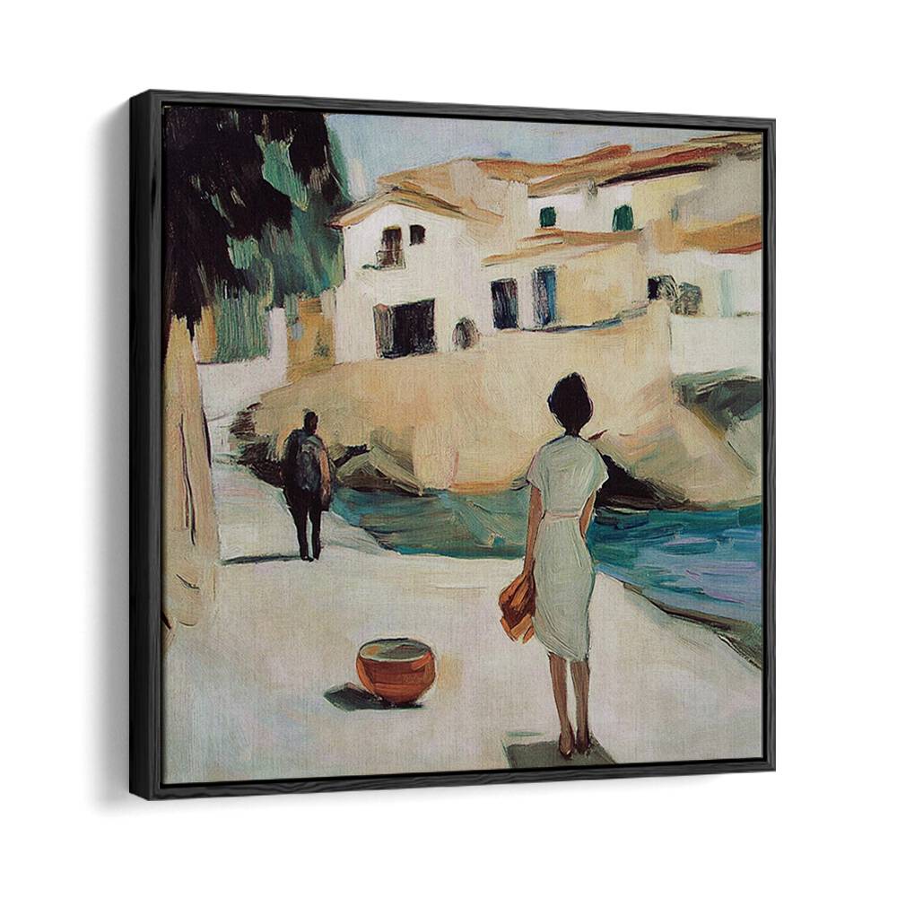 Elegant artwork featuring "THE WOMAN IN WHITE," capturing timeless grace and sophistication in fashion.