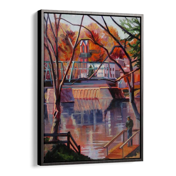 VIEW FROM LAMBERTVILLE , LANDSCAPE PAINTINGS