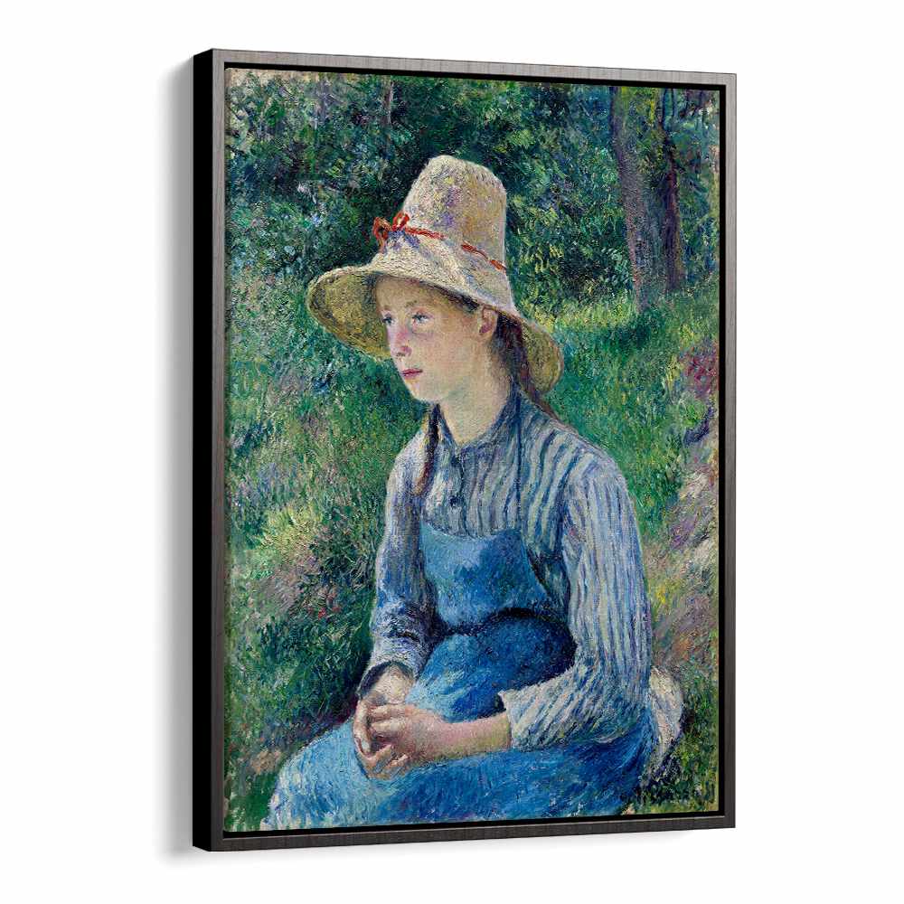 PEASANT GIRL WITH A STRAW HAT (1881)  , VINTAGE PAINTINGS