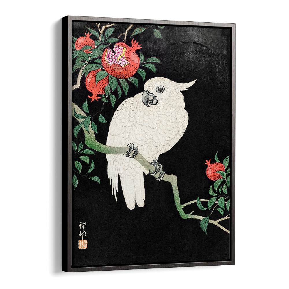 COCKATOO AND POMEGRANATE  , JAPANESE PAINTINGS , JAPANESE ART PRINTS