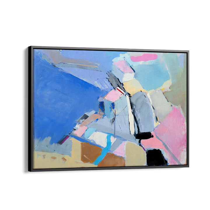 Vibrant SEA TOWN, ABSTRACT PAINTINGS artwork, perfect for beach lovers, enhancing any coastal space with elegance.